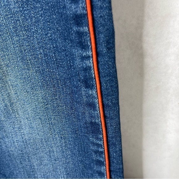 Pilcro & The Letterpress Relaxed Straight Red Stripe Button Fly Jeans Size 26 - Picture 7 of 9
